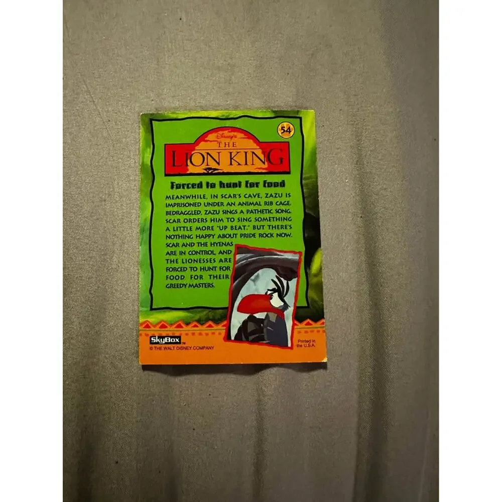 1994 SkyBox Disney The Lion King Trading Card Starter Lot – 5 Cards